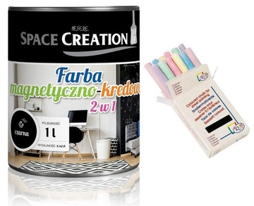 Farba 2w1 tablicowo magnetyczna PACE CREATION 1 litr + KREDA w prezencie