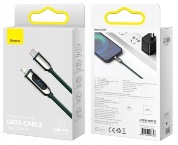 КАБЕЛЬ БЫСТРОЙ ЗАРЯДКИ BASEUS USB-C для LIGHTNING IPHONE PD 20 Вт, 2 м