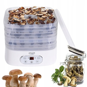 SUSZARKA DO GRZYBÓW ZIÓŁ OWOCÓW WARZYW MOCNA 550W REGULACJA TEMPERATURY