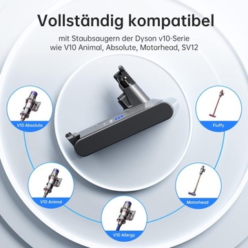 Запасной аккумулятор для Dyson V10, 25,2 В, 5000 мАч, литий-ионный