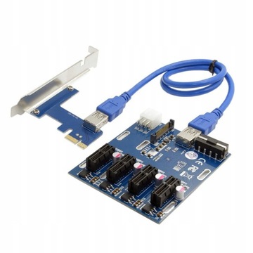 Karta rozszerzeÅ adaptera PCI-E do PCI-E 4 porty