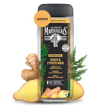 LE PETIT MARSEILLAIS żel pod prysznic 4w1 dla mężczyzn Imbir 400ml