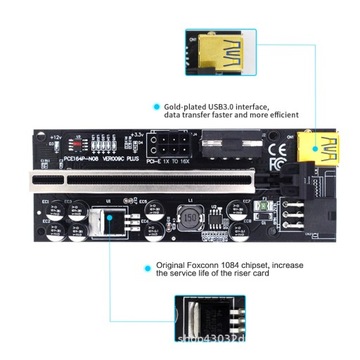 Адаптер карты расширения USB 1/2/3 PCI-E от 1x до 6x