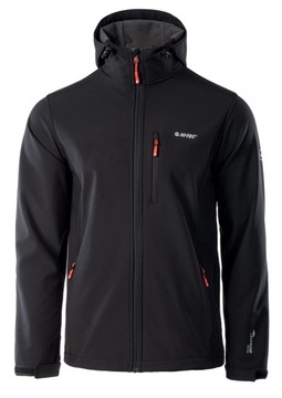 HI-TEC SOFTSHELL KURTKA MĘSKA Z KAPTUREM CZARNA XL