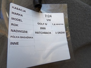 GOLF IV POLIČKA KUFRU 1.4B