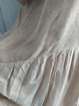 Свободное льняное платье Unisono с вышивкой и карманами L