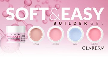 Claresa Soft & Easy UV/светодиодный гель здание 90G Gold Prosseco гель
