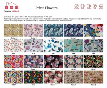 Комплект мебели для гостиной Ari Print, диван, кресла, пуфы Family Furniture mobile