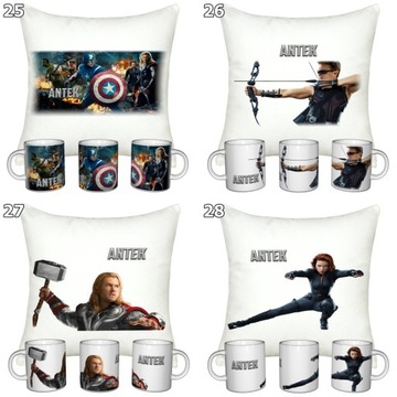 НАБОР «МСТИТЕЛИ» КРУЖКА + ПОДУШКА + ИМЯ