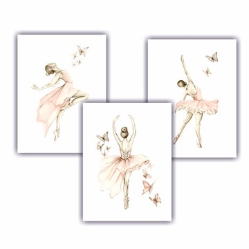 Plakaty dla dzieci, obrazki dla dzieci, plakaty do domu 40x50 BALERINA
