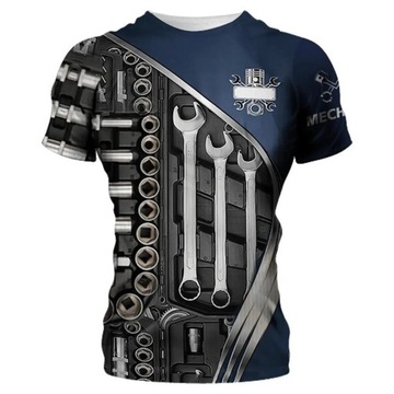 MODNA KOSZULKA MĘSKA T-SHIRT 3D MECHANIK INŻYNIER