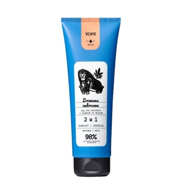 YOPE WOOD SZAMPON I ŻEL POD PRYSZNIC 2W1 250ML