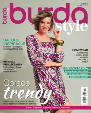5/2021 BURDA STYLE HOMEWEAR SUKIENKA BLUZA SPODNIE