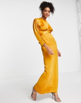 Asos Design jqt SUKIENKA MAXI SATYNOWA STÓJKA M