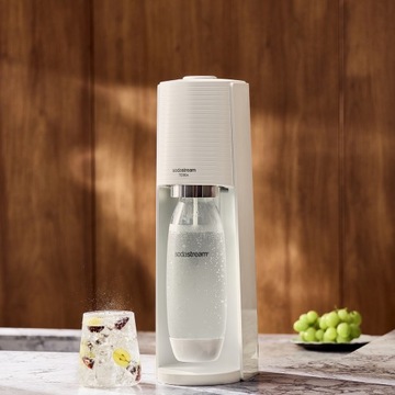 САТУРАТОР SODASTREAM TERRA СИФОН ДЛЯ ВОДЫ | 3x БУТЫЛКА ОБЪЕМОМ 1 Л + 2 КАРТРИДЖА + СОЛОМОЧКА