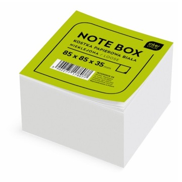 Notes Kostka Nieklejona 85x85x35 Karteczki Białe