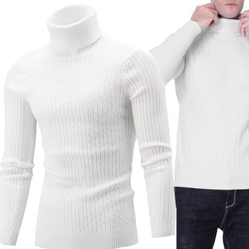 SWETER GOLF MĘSKI KLASYCZNY POŁGOLF CIEPŁY JAKOŚĆ r.M