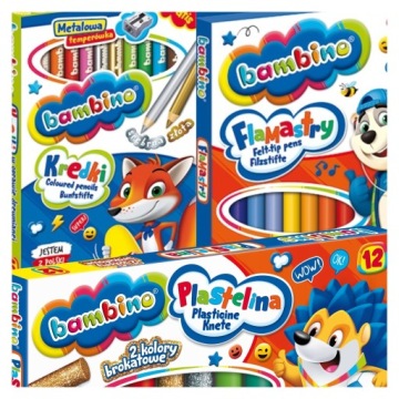 Набір для творчості Bambino Олівці Jumbo Пластилін Фломастери Шкільний
