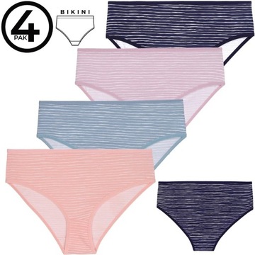 4X Bawełniane Figi Damskie 4PAK MIX rozmiar XL