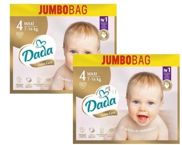 PIELUSZKI DADA CARE 4 MAXI 7-16 KG 164szt JUMBOBAG