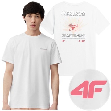 KOSZULKA MĘSKA 4F T-SHIRT KRÓTKI RĘKAW NADRUK