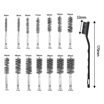 Набор проволочных щеток, металлические аксессуары, профессиональные твердые отверстия