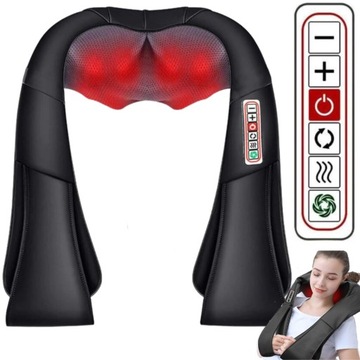 MASAŻER DO SZYI KARKU PLECÓW CIAŁA SHIATSU GRZANIE