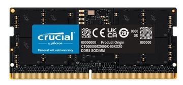 Pamięć RAM SODIMM CRUCIAL DDR5 16GB (1x16GB) 4800MHz CL40
