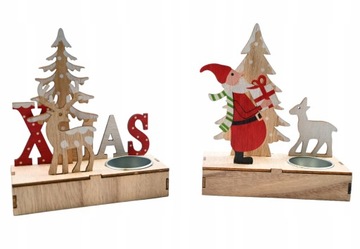 РОЖДЕСТВЕНСКИЕ УКРАШЕНИЯ ДЕРЕВЯННАЯ ПОДСТАВКА ДЛЯ ПОДСВЕТКИ РАЗЛИЧНЫЕ ДИЗАЙНЫ