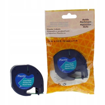 Лента DYMO LetraTag 12ммx4м зеленая S0721590