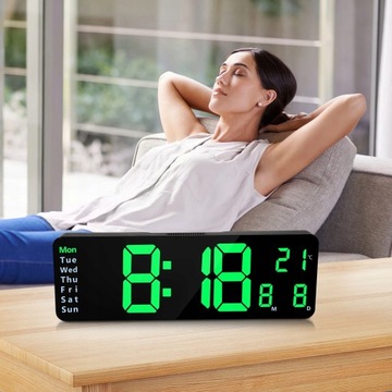 Cyfrowy zegar ścienny LED Alarm Prosty,inny