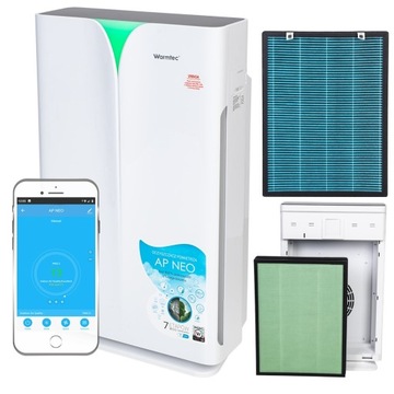 Oczyszczacz powietrza do 100 m2 jonizator HEPA timer Wi-Fi Warmtec AP Neo