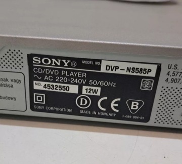 DVD-ПЛЕЕР SONY DVP-NS585P