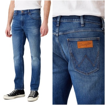 Męskie spodnie jeansowe proste Wrangler GREENSBORO W32 L34