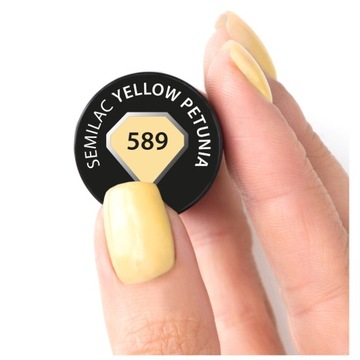 SEMILAC LAKIER HYBRYDOWY 589 YELLOW PETUNIA 7ml
