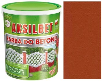 AKSILBET FARBA DO BETONU OGRODZEŃ 1L CEGLASTY