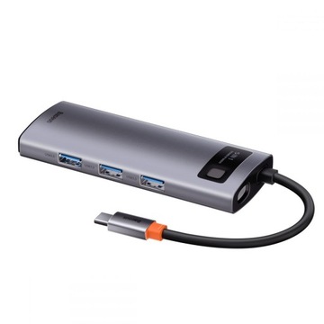 Baseus Metal Gleam HUB 5in1 USB-C PD 100W HDMI 4K 3xUSB 3.0 док-станция