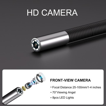 Kamera inspekcyjna endoskop duet ruchoma głowica 210° 1M 8LED 32GB SD IP67