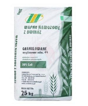 WAPNO NAWOZOWE GRANULAT 25KG NAWÓZ WAPNO