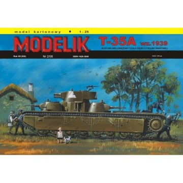 Modelik 2/08 Czołg T-35A wz.1939 (wieże stożkowe)