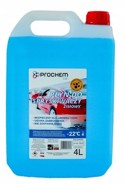 ZESTAW x4 ZIMOWY PŁYN DO SPRYSKIWACZY -22 °C ŁĄCZNIE 16L