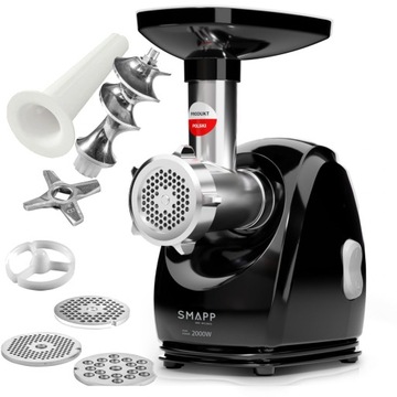 Polska Maszynka Do Mielenia SMAPP 489.8 CZARNA 3 SITKA 2000W MBS