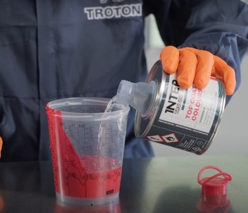 КРАСКА АКРИЛОВАЯ TROTON RAL 7016 АНТРАЦИТ ТЕМНО-СЕРАЯ 1л + ОТВЕРДИТЕЛЬ 0,5л