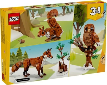 LEGO CREATOR 31154 Лесные животные: лисица, белка, сова 3 в 1 + СУМКА LEGO