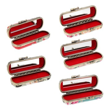 Футляр для помады в стиле ретро с зеркалом