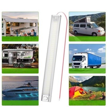 ЛЕНТА СВЕТОДИОДНАЯ ДЛЯ КАБИНЫ АВТОБУСОВ С ВЫКЛЮЧАТЕЛЕМ 168-LED 12В 16Вт 39СМ 2ШТ.