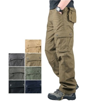 Spring Autumn Men's Cargo Pants Casual Multi Pocke