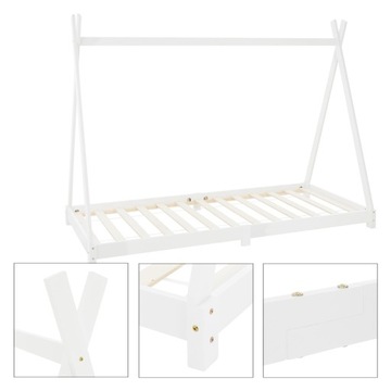 Кровать Типи с реечным каркасом 90х200 см White Wood