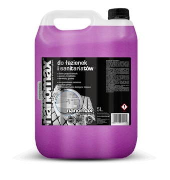 NANOMAX PŁYN DO CZYSZCZENIA ŁAZIENEK KABIN PRYSZNICOWYCH WC 5 L