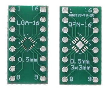 Адаптер печатной платы LGA16/QFN16 на DIP16